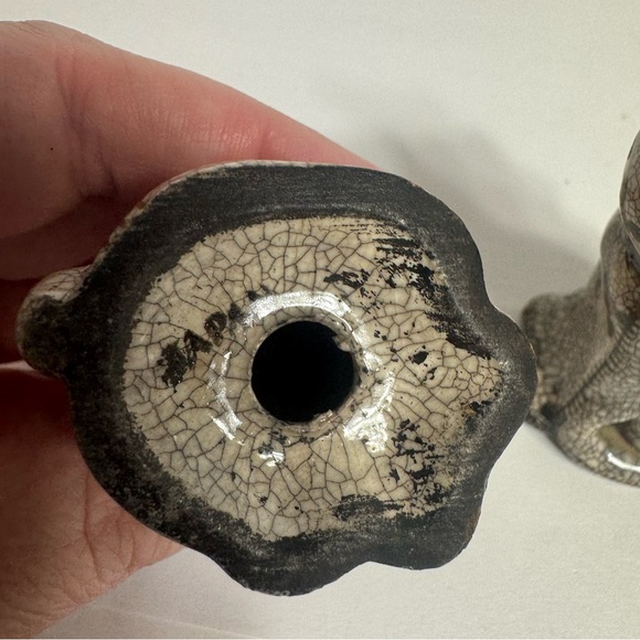 Vintage patchwork Scottie dog and cat salt and pepper Shaker Set. - Picture 9 of 9